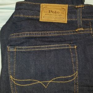 Big Boys Dark Denim Polo Pants